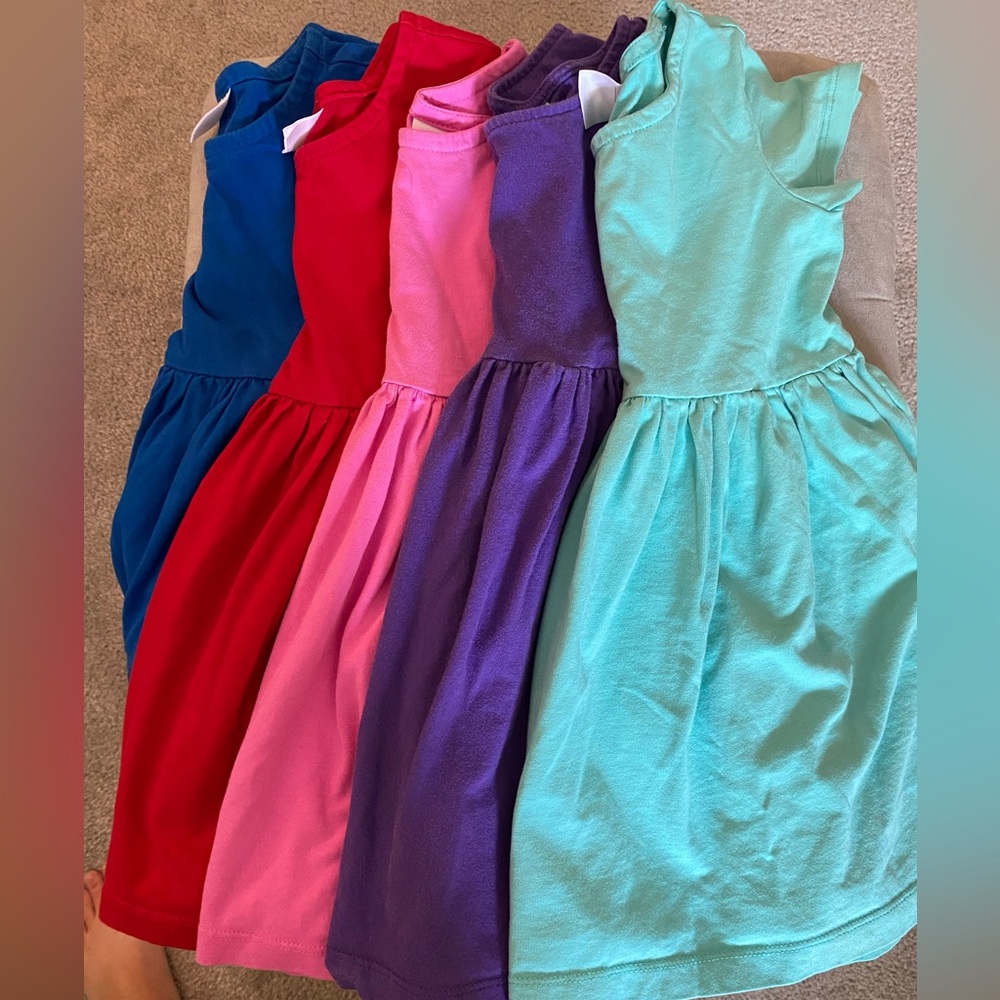 Bundle of 5 Hanna Andersson Basic Dresses